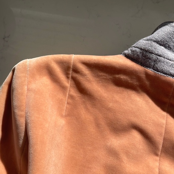 Reiss Aubrie double breasted velvet jacket/blazer, in peach/pink color - Picture 15 of 17